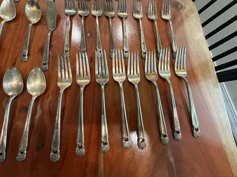 Vintage 1847 Rogers Bros. Eternally Yours Silverplate Flatware Large Lot